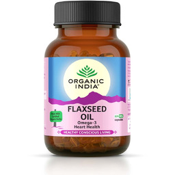 Suplement diety, Organic India, Olej lniany w kapsułkach