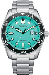 Zegarek CITIZEN AW1760-81W. SOLAR QUARTZ, Kolor zielony. Mężczyzna.