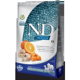 Farmina N&D Ocean Canine Adult Medium&Maxi Cod Pumpkin&Orange