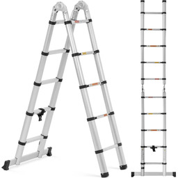 Drabina teleskopowa składana z aluminium 12 stopni 0.85-1.85