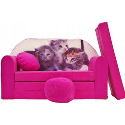 Sofa Dla Dzieci Kanapa 160cm Rozkładana Piankowa Mini