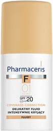 Pharmaceris F Coverage-Correction 01 Ivory, delikatny fluid intensywnie