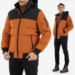 Kurtka Męska Pikowana Klasyczna Z Kapturem Jesień Zima