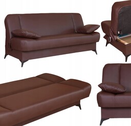 Kanapa sofa Sara ekoskóra rozkładana wersalka spania łóżko