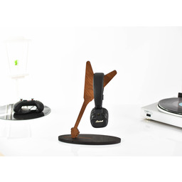 Wieszak słuchawki stojak drewniany gitara muzyka ekspozytor drewno