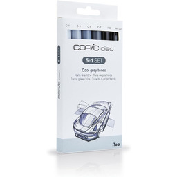 COPIC Ciao Marker 5+1 Set "Grey Tones", 5