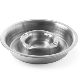 Popielniczka z rynną na popiół stal nierdzewna śr.