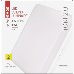 EMOS TORI lampa sufitowa LED, wodoszczelna, 15 W,