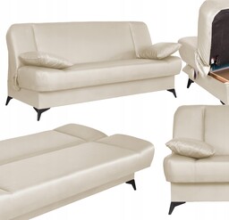Kanapa sofa Sara ekoskóra rozkładana wersalka spania łóżko