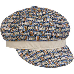 Czapka Kaszkiet Benita by Lierys, beżowo-niebieski, One Size