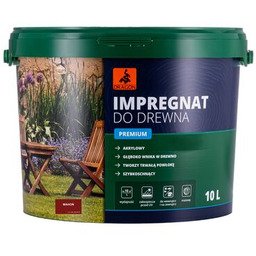 Impregnat akrylowy do drewna PREMIUM 10 l mahoń
