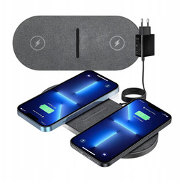 Ladowarka Bezprzewodowa Indukcyjna 20W Podwojna iPhonee Samsiuung AirPodss