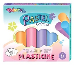 Plastelina Colorino 6 kolorów pastelowych 84972PTR 84972PTR