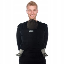 chusta do noszenia Babylonia Carrier Tricot-slen Organic czarna