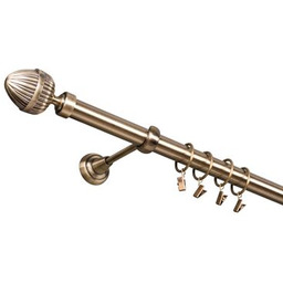 Karnisz pojedynczy 25 mm antyczny mosiądz I 160