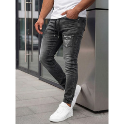 Spodnie męskie jeansowe joggery czarne Denley Mauro