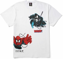 t-shirt męski HUF (MARVEL) FACE OFF TEE White