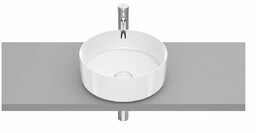 Roca FINECERAMIC umywalka nablatowa cienkościenna Round 37x37 biała