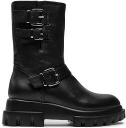 Botki AGL Chunky Biker D756589PGKD0711013 Czarny