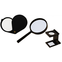 Zestaw trzech lup powiększających x2, x3 i x4