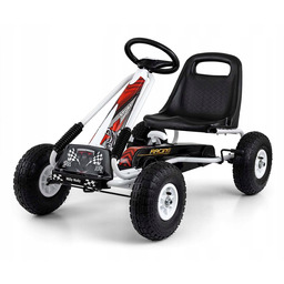 MillyMally Gokart na pedały Thor White Sportowy Ekstremalny