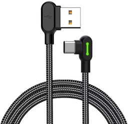 Kabel USB do USB-C kątowy Mcdodo CA-5280 LED,