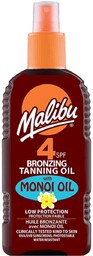 Malibu, Bronzing Oil Spray SPF4, Olejek Brązujący