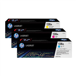 Zestaw trzech tonerów HP 128A do LJ Pro