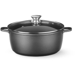 HENDI Garnek z powłoką nieprzywierającą, 7.5 L, czarny,