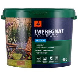 Impregnat akrylowy do drewna PREMIUM 10 l dąb