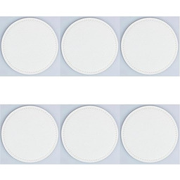 Zestaw 6 białych podkładek z PCW Ø 10