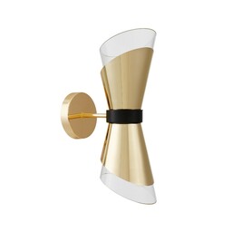 LAMPA ŚCIENNA KINKIET PODWÓJNY NOWOCZESNY ZŁOTY FABRO W2
