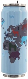 Orion Kubek Termiczny Termos Bidon Mapa Świata Puszka