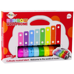 Cymbałki Tęczowe Instrument Dla Dzieci Edukacyjny Interaktywny Kolorowe