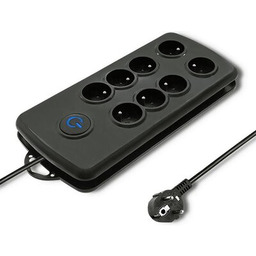 Listwa zasilająca czarna - 8 gniazd - 2,5m