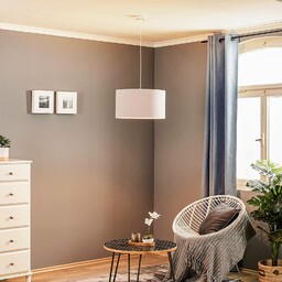 Duolla Żyrandol Bristol, wzór tkacki, szary