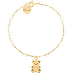 Pozłacana bransoletka z misiem