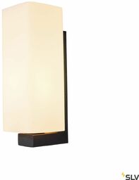 QUADRASS lampa ścienna szklana czarna E27 szkło białe