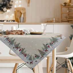 Eurofirany Obrus bieżnik świąteczny 40x100 Cho 1314 biały