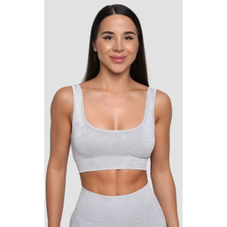 GymBeam Bezszwowy biustonosz sportowy Lift Grey