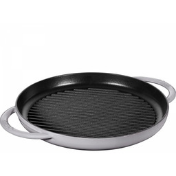 Staub Okrągła Patelnia żeliwna Grillowa Z Dwoma Uchwytami