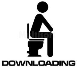 Toaletowa naklejka Downloading