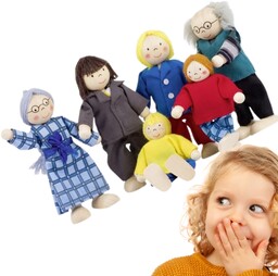 Goki lalki do domu lalek rodzina pokolenia 6szt
