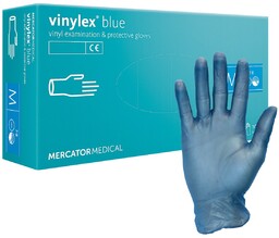 Mercator Medical Rękawiczki Vinylex Blue - winylowe, bezpudrowe