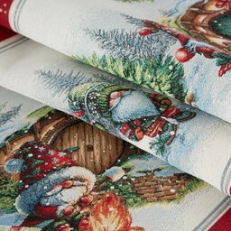 Eurofirany Obrus bieżnik świąteczny 40x100 Cho Xmas biały