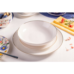 Klasyczny Zestaw obiadowy talerze Altom Design Bella Złota