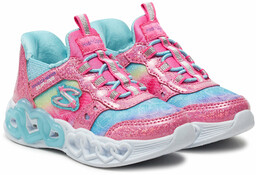 Sneakersy Skechers Infinite Heart Lights 303755N/PKMT Srebrny