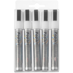 Zestaw Markery do tablicy końcówka 2-6mm białe 5szt.