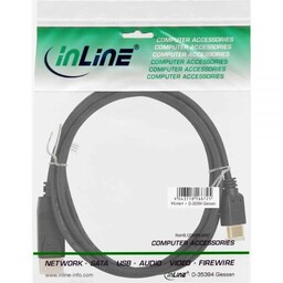 InLine kabel konwerter DisplayPort do HDMI, czarny, 0,5m