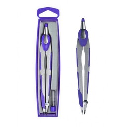 Cyrkiel w etui metalowy 2-elementowy Fun&Joy 284549-47002-NIEBIESKI 284549-47002-FIOLETOWY,